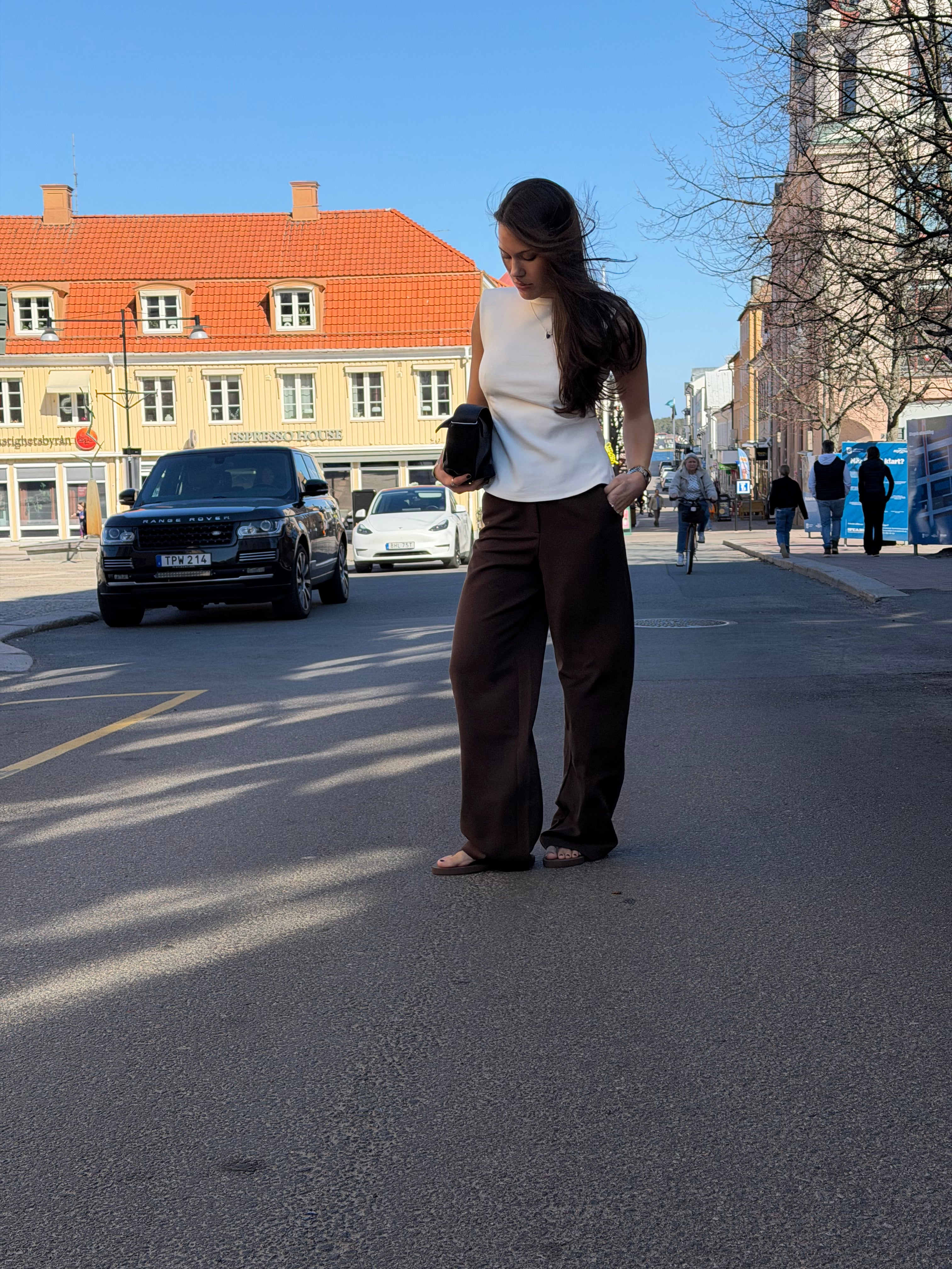 PCKAMIL Trousers - Hot Fudge